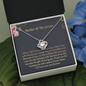 Mother Of The Groom I Will Love Your Son Forever Love Knot Necklace | Mother In Law Gift | Bride to Mother In Law Gift