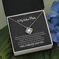 To My Badass Mom You Are My Rock Love Knot Necklace | Gift to Mom from Daughter/Son | Christmas, Birthday, & Mother's Day Gift to Mom