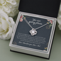 To my Daughter, You Are Going Places Love Knot Necklace | Gift for Daughter From Mom & Dad | Motivational Gift for my Daughter From your parents