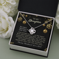 To My Beautiful Wife,l Love Knot Necklace | Anniversary Gift for Wife | Luxurious Necklace Gift for Wife | Wife Birthday, Christmas Gift