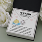 To My Mother Puffer Our Bond Will Persist Funny Mother's Day Love Knot Necklace | Gift For Mother