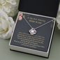 Mother Of The Groom I Promise To Cherish Your Son Love Knot Necklace | Mother In Law Gift | Bride to Mother In Law Gift