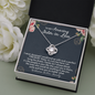 To My Amazing Sister In Law Welcome To Our Family Love Knot Necklace | Sister in Law Gift, Sister in Law Necklace