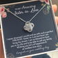 To My Amazing Sister In Law On Your Wedding Day Love Knot Necklace | Sister in Law Wedding Gift, Sister in Law Necklace
