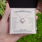 To Our Granddaughter Live Your Dreams Love Knot Necklace | Gift From Grandma & Grandpa | Granddaughter Birthday, Granddaughter Graduation