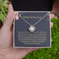 Mother Of The Groom I Will Love Your Son Forever Love Knot Necklace | Mother In Law Gift | Bride to Mother In Law Gift
