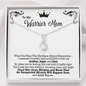 To My Warrior Mom Alluring Beauty Necklace | Encouragement Gift for Mom| Cancer Survivor Gift For Mom from Daughter, Son, Husband