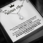 To My Warrior Mom Alluring Beauty Necklace | Encouragement Gift for Mom| Cancer Survivor Gift For Mom from Daughter, Son, Husband