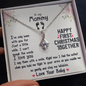 To My Mommy From Baby Happy First Christmas Together Alluring Necklace | New Mommy, First Time Mom Gift, New Mom Gift Jewelry, Gift for New Mom Necklace