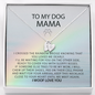 To My Dog Mama I Woof Love You | Personalized Rainbow Bridge Dog Necklace | Loss of Dog Memorial Gift | Dog Loss Gift | Pet Memorial Necklace Gift