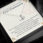 Personalized First Communion Heart Necklace | First Communion Gift Girl | First Holy Communion - Gift for Daughter, Goddaughter, Granddaughter