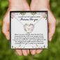 Personalized Flower Girl Dainty Necklace, Flower Girl Custom Necklace, Flower Girl Proposal Necklace and Sentimental Card
