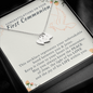 Personalized First Communion Heart Necklace | First Communion Gift Girl | First Holy Communion - Gift for Daughter, Goddaughter, Granddaughter