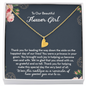 To Our Beautiful Flower Girl, Personalized Flower Girl Gift Necklace, Flower Girl Necklace, Flower Girl Custom Gift, Flower Girl Proposal Thank You Flower Girl Necklace and Card