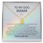 To My Dog Mama I Woof Love You | Personalized Rainbow Bridge Dog Necklace | Loss of Dog Memorial Gift | Dog Loss Gift | Pet Memorial Necklace Gift