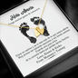Personalized Hola Abuela Sweetest Hearts Necklace | Pregnancy Reveal Gift for a New Grandma | From Mommy's Tummy