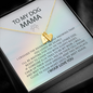 To My Dog Mama I Woof Love You | Personalized Rainbow Bridge Dog Necklace | Loss of Dog Memorial Gift | Dog Loss Gift | Pet Memorial Necklace Gift