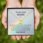 To My Dog Mama I Will Always Be By Your Side | Personalized Rainbow Bridge Dog Necklace | Loss of Dog Memorial Gift | Dog Loss Gift | Pet Memorial Necklace Gift