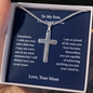 Gifts for Son Personalized Cross Necklace, I am so Proud of You, Birthday Gifts For Son, From Mom To Son, Gifts To Son From Mom, Graduation Gifts