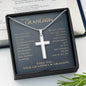 To Our Grandson, Live Your Dreams Cross Necklace | Gift for Grandson from Grandmother & Grandfather | Grandson Birthday, Graduation, Christmas Gift