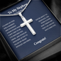 Personalized To My Nephew on his Graduation Day Cross Necklace Gift | Gift from your Aunt | Graduation gift from Aunt