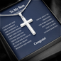 Personalized To My Son on his Graduation Day Cross Necklace Gift | Gift from Mom | Graduation Gift from Dad | Gift for my Son