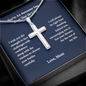 Gifts for Son Personalized Cross Necklace, Keep That shit Up, Birthday Gifts For Son, From Mom To Son, Gifts To Son From Mom, Graduation Gifts