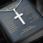 To My Grandson, Live Your Dreams Cross Necklace | Gift for Grandson from Grandma | Grandson Birthday, Communion, Graduation Gift