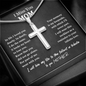 I Miss You Mom Cross Necklace Chain Link | Mom Memorial Necklace | Loss of Mother Gift | Mother Loss Sympathy Gift