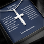 Gifts for Son Personalized Cross Necklace, Birthday Gifts For Son, From MomTo Son, Gifts To Son From Mom, Graduation Gifts
