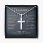 To Our Grandson Communion Cross Necklace | Gift from Nanny & Poppy | Grandson Birthday, Graduation, Christmas Gift