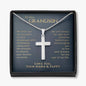 To Our Grandson Communion Cross Necklace | Gift from Nana & Pappy | Grandson Birthday, Graduation, Christmas Gift