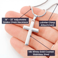 Mom Memorial Cross Necklace Chain Link | Loss of Mother Gift | Mother Loss Sympathy Gift | Mother Memorial Gift