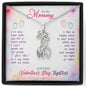 To My Mommy, Our First Valentine's Day Together Newborn Giraffe Necklace | New Baby , New Mother Valentine's Day Gift