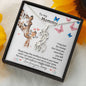 To My Mommy, Love You From Baby Bump Giraffe Necklace
