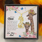 To My Niece, Straighten Your Crown Giraffe Necklace