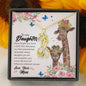 To My Daughter, Straighten Your Crown Giraffe Necklace
