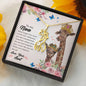 To My Niece, Straighten Your Crown Giraffe Necklace