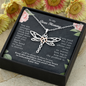 To My Dear Mommy Dragonfly Necklace | Gift to Mom from Daughter / Son | Mother's Day Gift for Mother