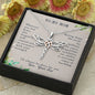 To My Mom from Son, I Will Always Be There Dragonfly Necklace | Gift for Mom from Son| Birthday, Mother's Day