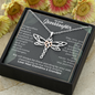 To Our Granddaughter, Live Your Dreams Dragonfly Necklace Your Grandma & Grandpa | Granddaughter Graduation, Birthday Gift