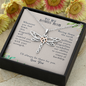 To My Bonus Mom I Will Always Be There Dragonfly Necklace | Gift for Bonus Mom from Step-Daughter, Step-Son