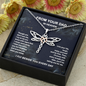 Dad Memorial Dragonfly Necklace, From Your Dad In Heaven Grief Gift, Sympathy Gift, Dad Remembrance Necklace, Dad Memorial Gift, Condolence Gift