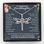 To Our Granddaughter, Live Your Dreams Dragonfly Necklace Your Grandma & Grandpa | Granddaughter Teen Girl Gift