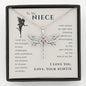 To My Niece, Live Your Dreams Dragonfly Necklace | Unique Niece Birthday Graduation Meaningful Gifts for Niece from Aunt