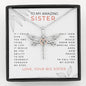 To My Amazing Sister, Love Your Big Sister Dragonfly Necklace