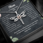 Mom, I F*cking Love You Dragonfly Necklace | Gift to Mom from Daughter / Son | Mother's Day Gift for Mother