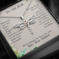 To Our Mom, We'll Always Be There For You Dragonfly Necklace | Gift for Mom from Daughter | Birthday, Mother's Day, Christmas Present