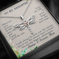 To My Daughter You Are My Biggest Achievement Dragonfly Necklace | Gift for Daughter from Mom | Birthday, Graduation, Christmas Gift