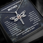 Mom Memorial Dragonfly Necklace | Loss of Mother Gift | Mother Loss Sympathy Gift | Mother Loss Sympathy Gift